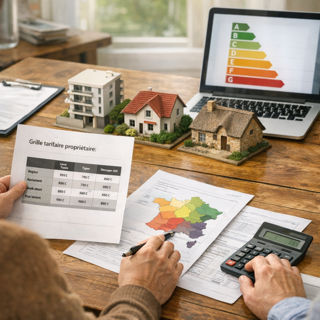 Grille tarifaire propriétaire : ce que changent la région, le bien et le niveau d’audit