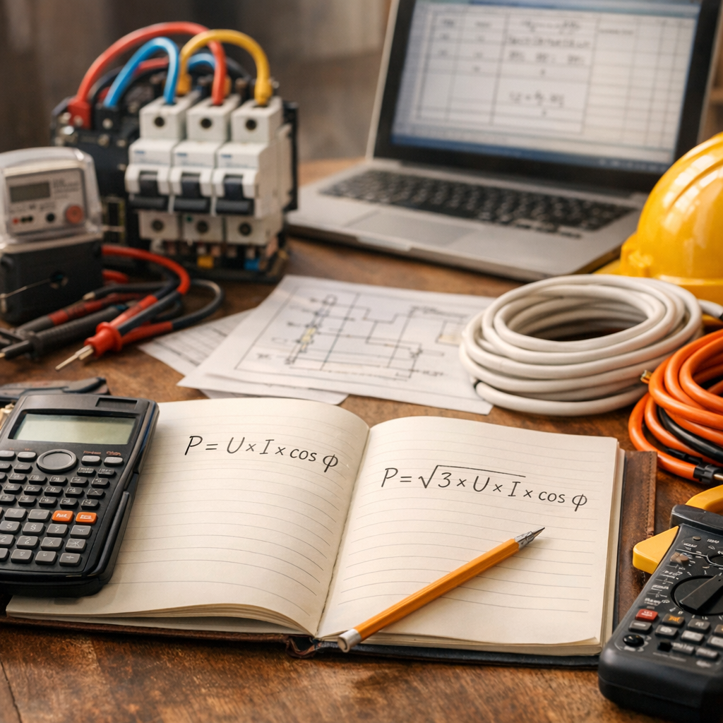 Monophasé, triphasé et facteur de puissance&nbsp;: quelles formules utiliser&nbsp;?