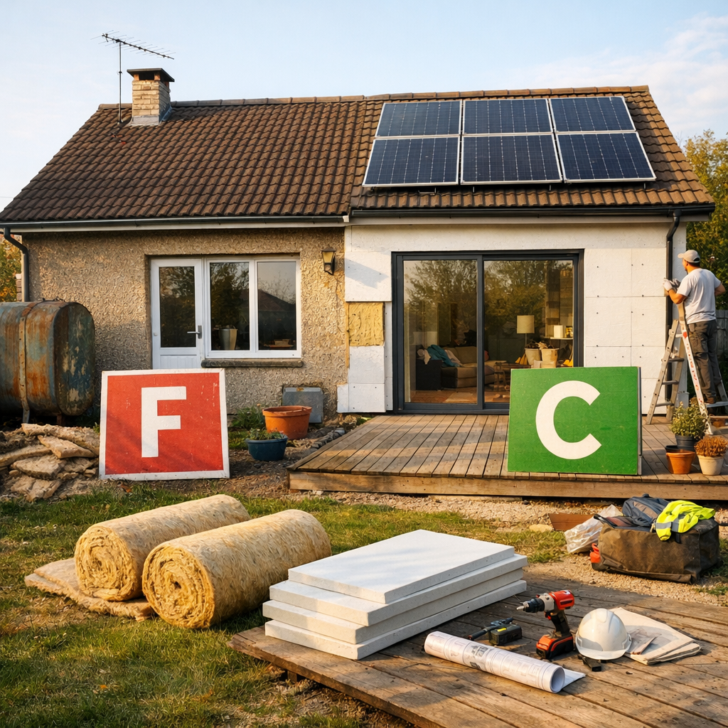 Cas concret&nbsp;: faire passer une maison des années 1970 de F à C