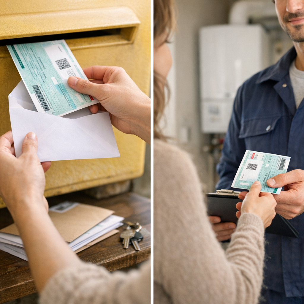Envoyer le chèque énergie par courrier ou le remettre à un professionnel