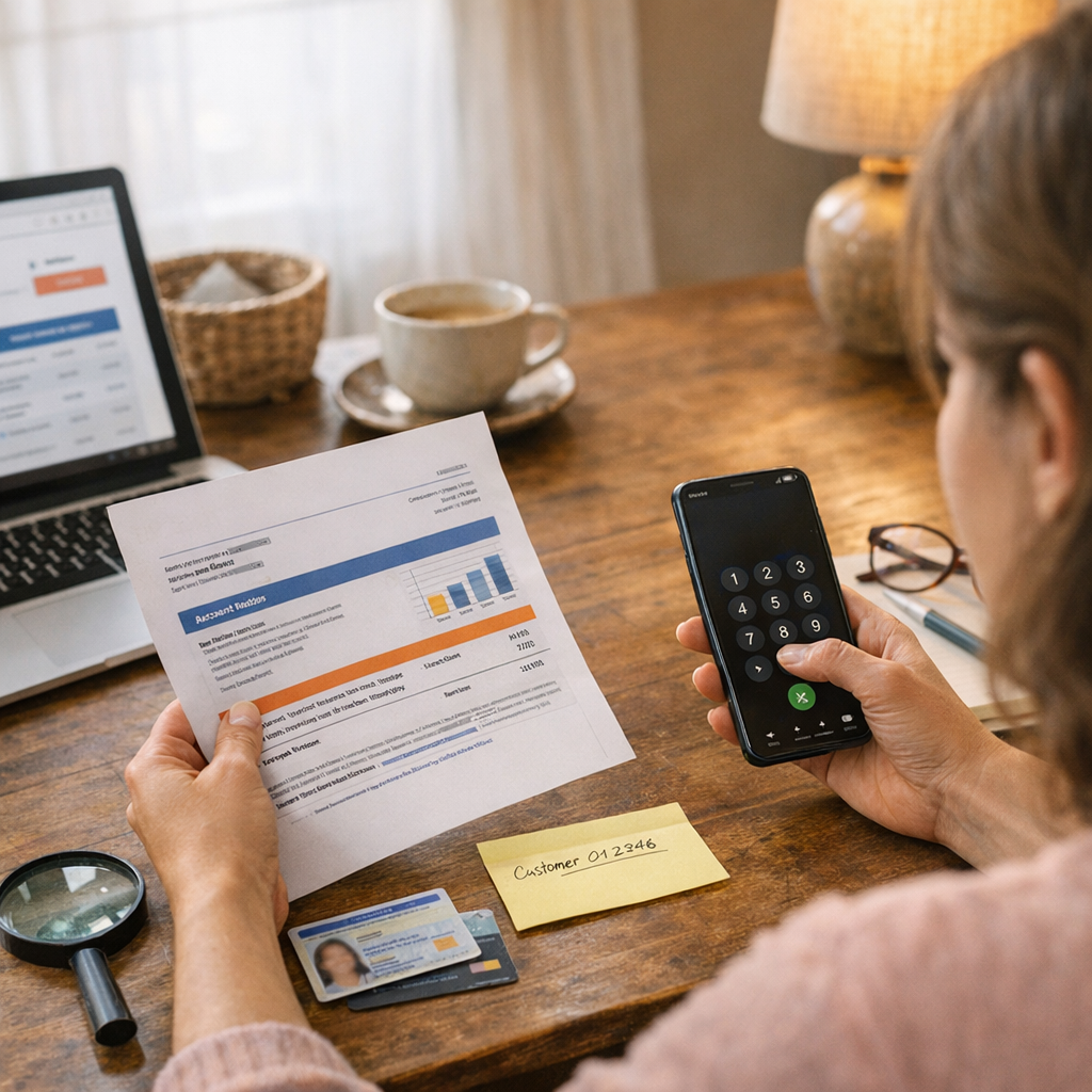 Avant d’appeler&nbsp;: numéro client, facture et vérifications anti-arnaque