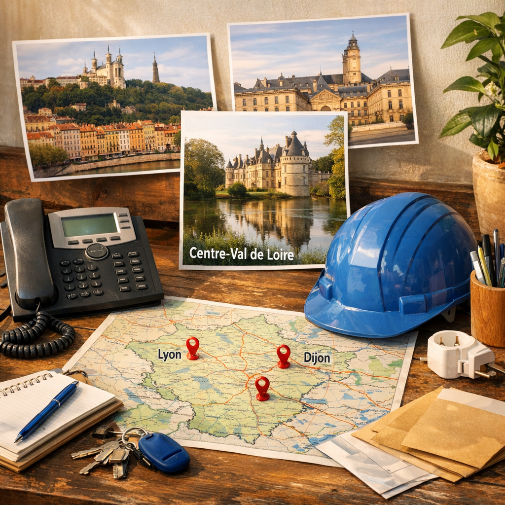 Nous contacter localement&nbsp;: Lyon, Dijon, Centre-Val de Loire et adresses utiles