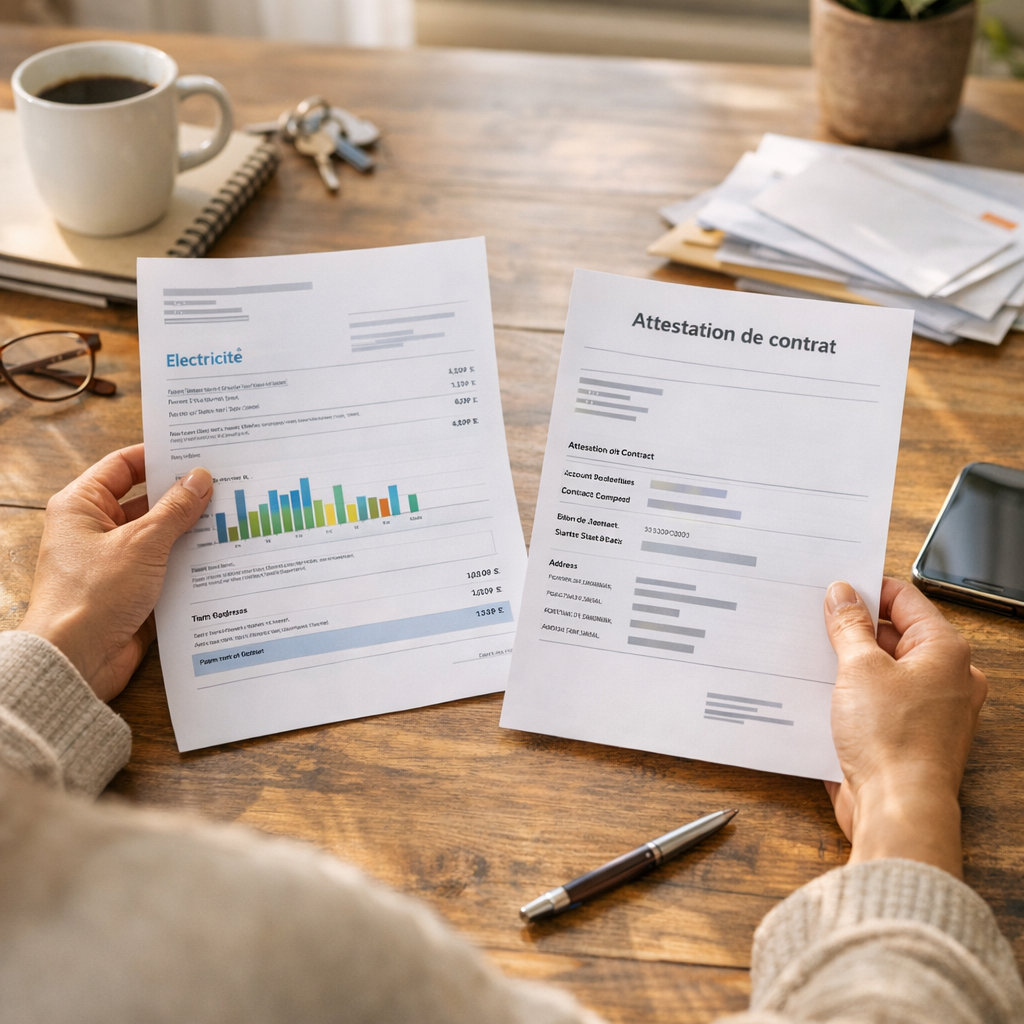 Facture EDF ou attestation de contrat : quel document choisir ?