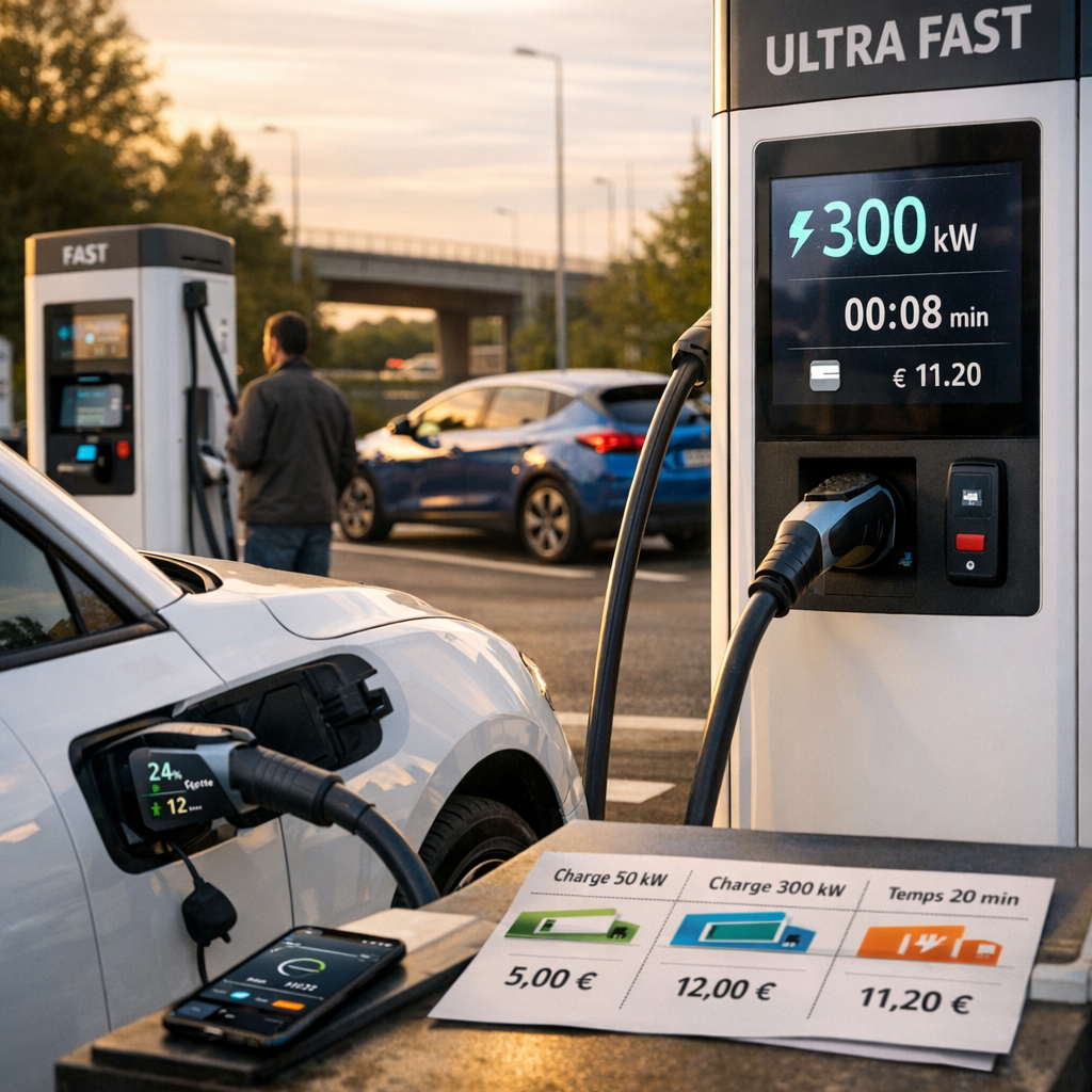Recharge rapide, ultra-rapide&nbsp;: puissances, temps et coûts à comparer