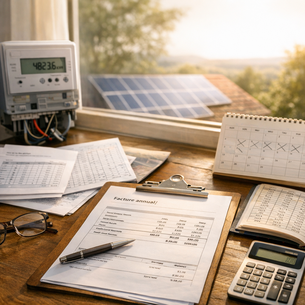 Facturation OA solaire : période, relevés et facture annuelle