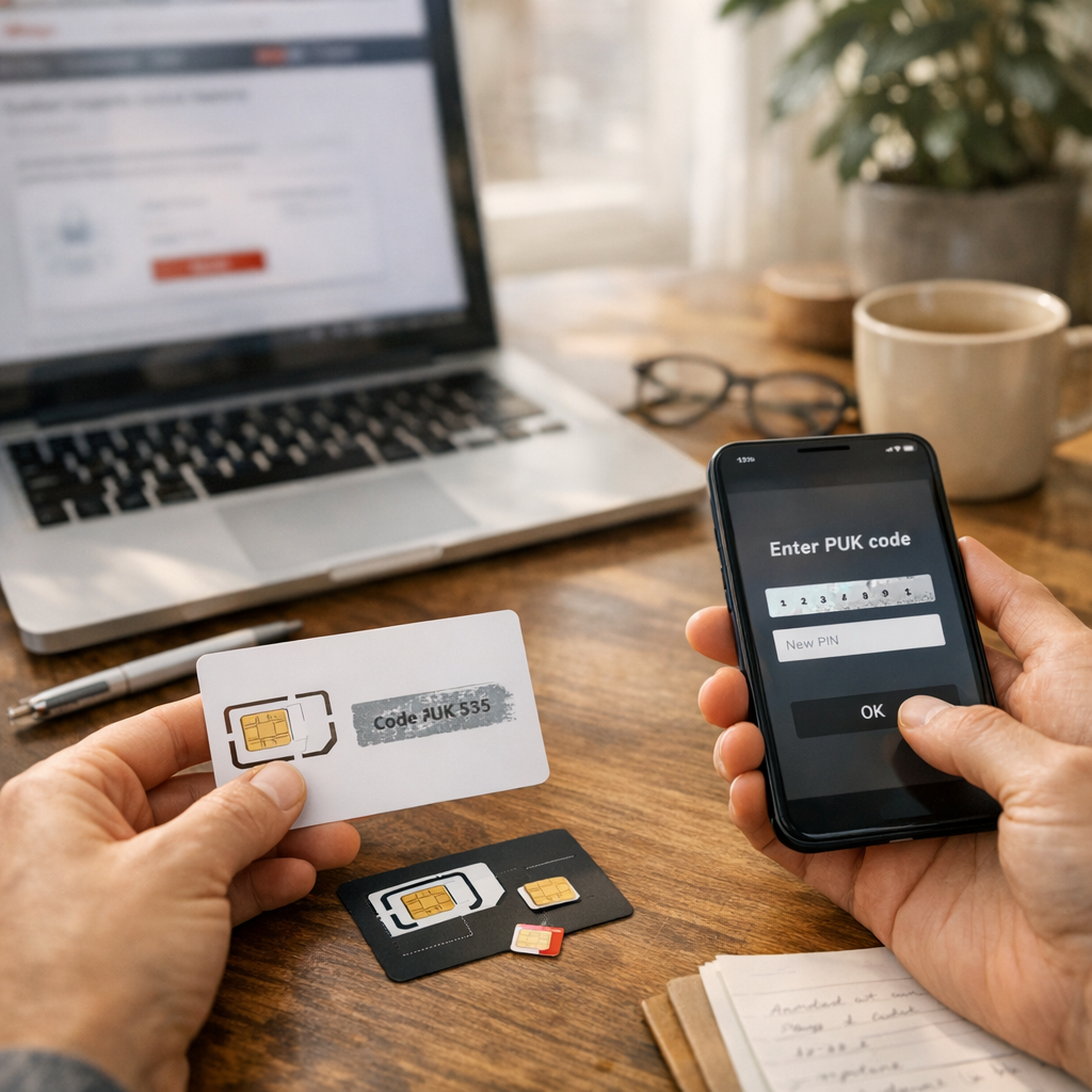 Carte SIM, code PUK et activation&nbsp;: les démarches qui évitent l’appel